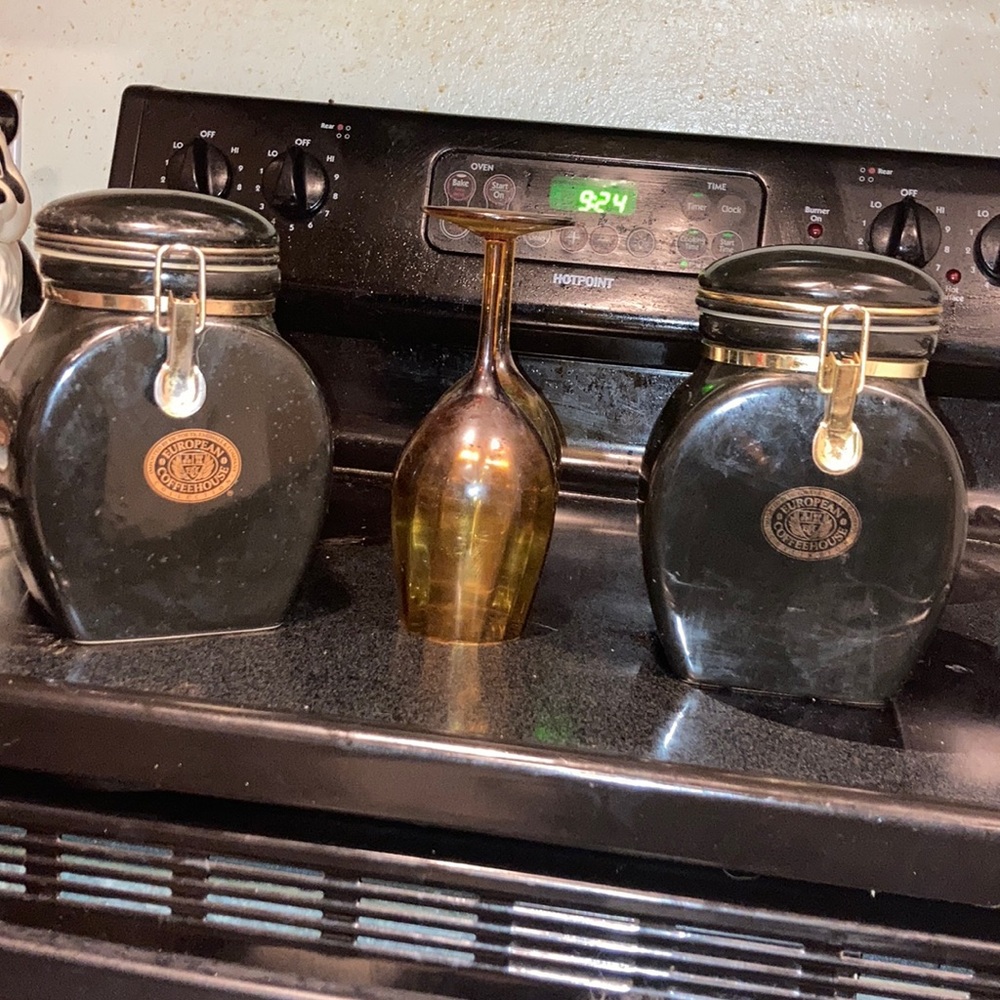 True Vintage European coffee house canisters